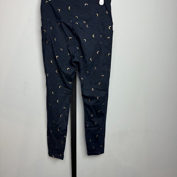 NWT - Zyia Gold Moon Navy Terrace Pocket Drawstring Leggings Luxe (7/8) Size 6-8 - Picture 4 of 9